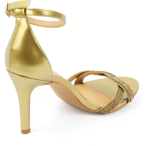 High Heels Sandals for Women Rhinestone Open Toe Slip On with Strappy Strap Dressy Sparkly Heel Bridal Shoes Comfy Sexy Cute