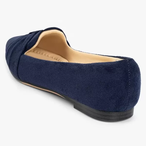 MUSSHOE Ballet Flats Dress Shoes for Women Comfortable Women's Pointed Toe Flat Slip On with Bow