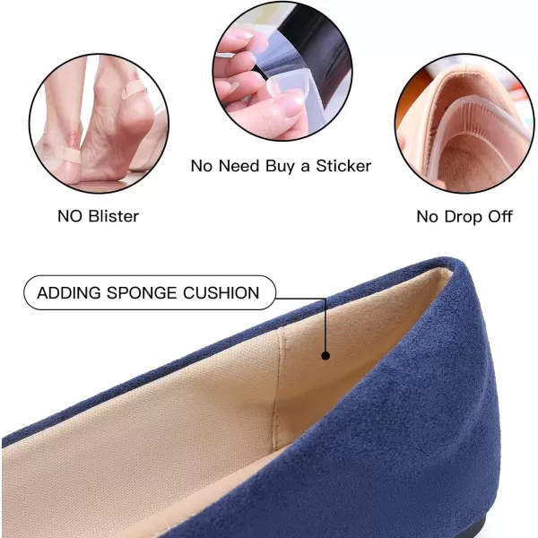 MUSSHOE Ballet Flats Dress Shoes for Women Comfortable Women's Pointed Toe Flat Slip On with Bow