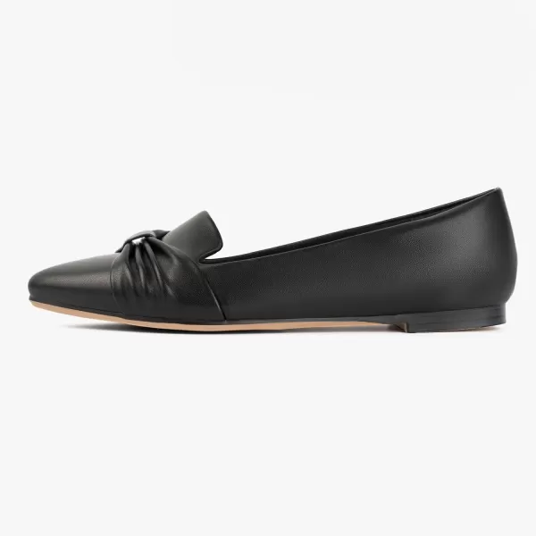 MUSSHOE Ballet Flats Dress Shoes for Women Comfortable Women's Pointed Toe Flat Slip On with Bow