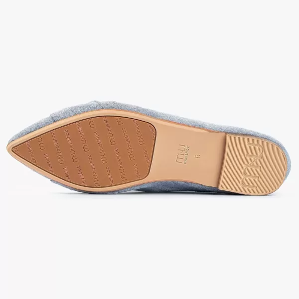 MUSSHOE Ballet Flats Dress Shoes for Women Comfortable Women's Pointed Toe Flat Slip On with Bow