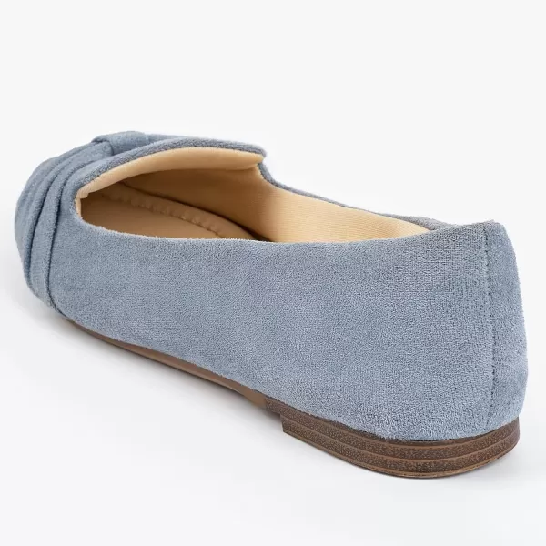 MUSSHOE Ballet Flats Dress Shoes for Women Comfortable Women's Pointed Toe Flat Slip On with Bow