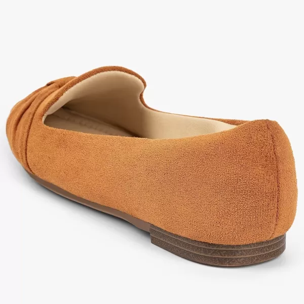 MUSSHOE Ballet Flats Dress Shoes for Women Comfortable Women's Pointed Toe Flat Slip On with Bow