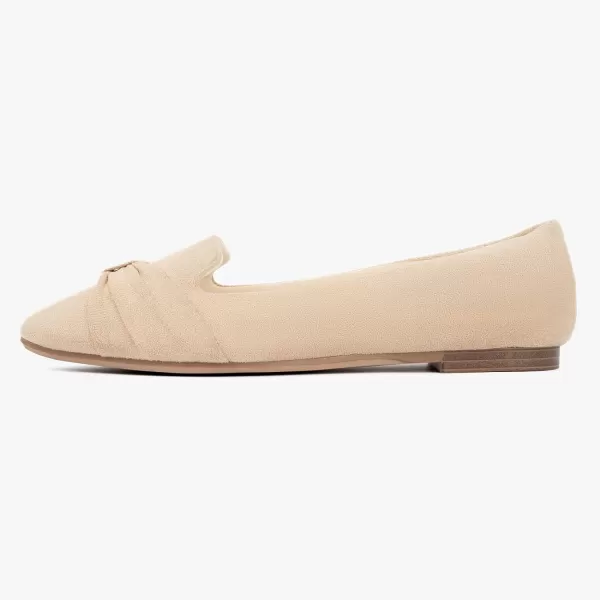 MUSSHOE Ballet Flats Dress Shoes for Women Comfortable Women's Pointed Toe Flat Slip On with Bow