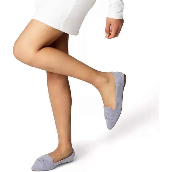 MUSSHOE Ballet Flats Dress Shoes for Women Comfortable Women's Pointed Toe Flat Slip On with Bow