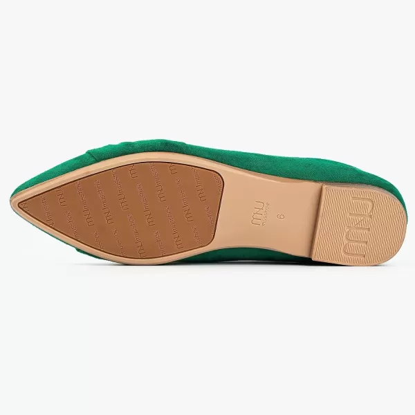 MUSSHOE Ballet Flats Dress Shoes for Women Comfortable Women's Pointed Toe Flat Slip On with Bow