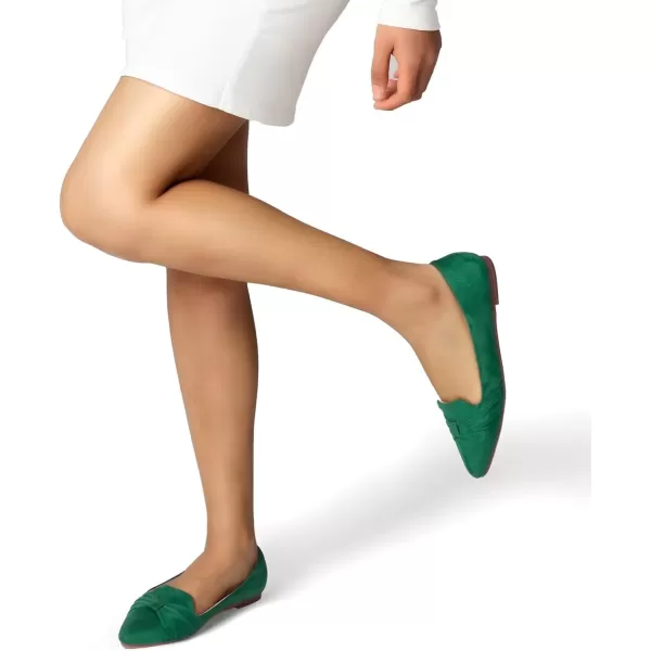 MUSSHOE Ballet Flats Dress Shoes for Women Comfortable Women's Pointed Toe Flat Slip On with Bow
