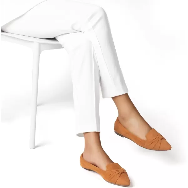 MUSSHOE Ballet Flats Dress Shoes for Women Comfortable Women's Pointed Toe Flat Slip On with Bow