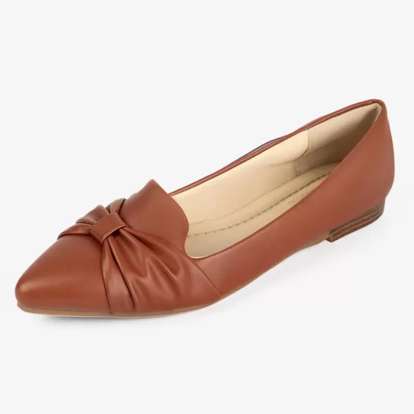 MUSSHOE Ballet Flats Dress Shoes for Women Comfortable Women's Pointed Toe Flat Slip On with Bow