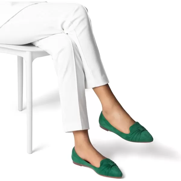 MUSSHOE Ballet Flats Dress Shoes for Women Comfortable Women's Pointed Toe Flat Slip On with Bow