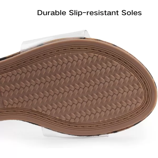 MUSSHOE Clear Slide Sandals for Women Transparent Sandals Women Dressy Summer Slip-on Sandals Flat