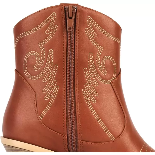 MUSSHOE Cowboy Boots for Women Womens Cowgirl Boots Ankle Boots Pointed Toe Chunky Heel Booties Western Shoes