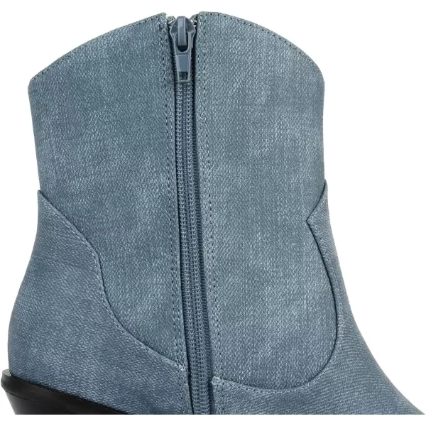 MUSSHOE Cowboy Boots for Women Womens Cowgirl Boots Ankle Boots Pointed Toe Chunky Heel Booties Western Shoes