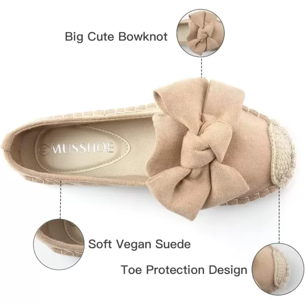 MUSSHOE Espadrilles for Women Flats Dressy Comfort Flat Closed Toe