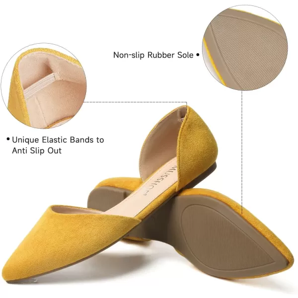 MUSSHOE Flat Shoes Women D'Orsay Pointed Toe Ankle Strap Women's Flats