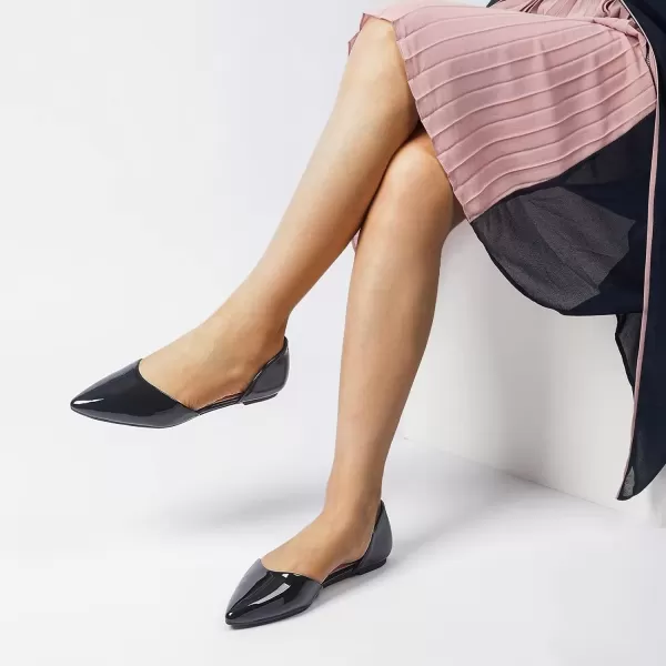 MUSSHOE Flat Shoes Women D'Orsay Pointed Toe Ankle Strap Women's Flats