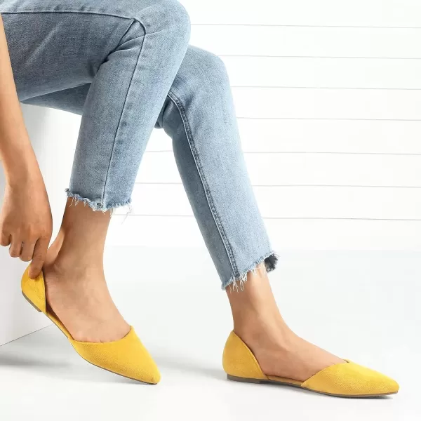 MUSSHOE Flat Shoes Women D'Orsay Pointed Toe Ankle Strap Women's Flats