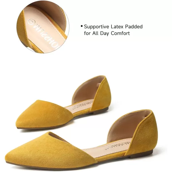 MUSSHOE Flat Shoes Women D'Orsay Pointed Toe Ankle Strap Women's Flats
