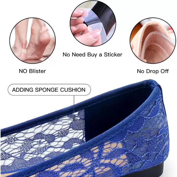 MUSSHOE Flats Shoes Women Comfortable Bowknot Lace Breathable Ballet Flats for Women