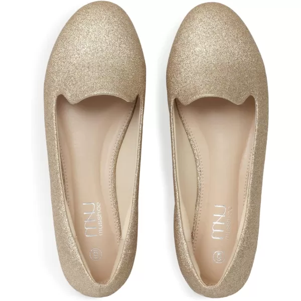 MUSSHOE Flats Shoes Women Comfortable Round Toe Memory Foam Women's Flats