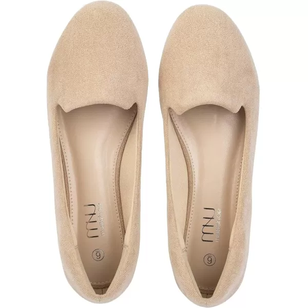 MUSSHOE Flats Shoes Women Comfortable Round Toe Memory Foam Women's Flats
