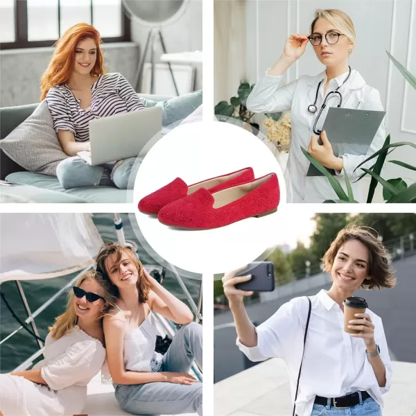 MUSSHOE Flats Shoes Women Comfortable Round Toe Memory Foam Women's Flats