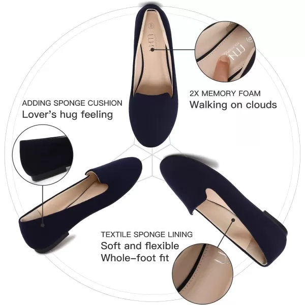 MUSSHOE Flats Shoes Women Comfortable Round Toe Memory Foam Women's Flats