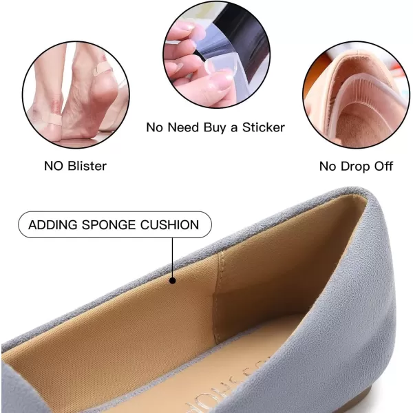 MUSSHOE Flats Shoes Women Comfortable Round Toe Memory Foam Women's Flats