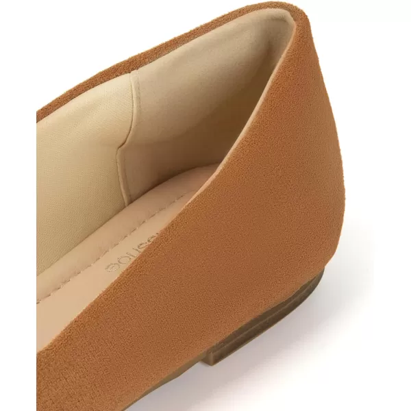 MUSSHOE Flats Shoes Women Dressy Pointed Toe Slip on Microfiber Comfortable Women's Flats Ballet Flats for Women