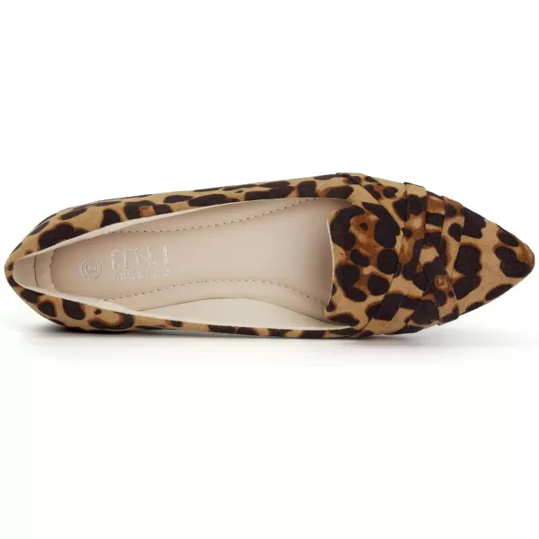 MUSSHOE Flats Shoes Women Dressy Pointed Toe Slip on Microfiber Comfortable Women's Flats Ballet Flats for Women