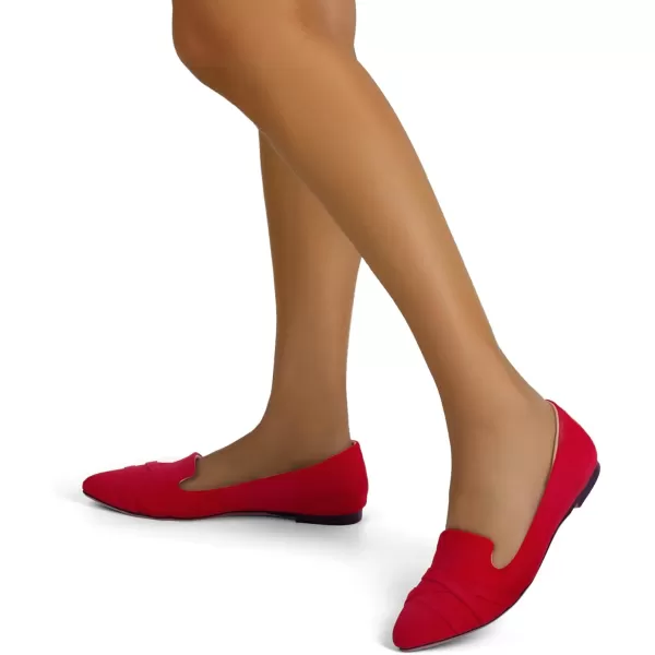 MUSSHOE Flats Shoes Women Dressy Pointed Toe Slip on Microfiber Comfortable Women's Flats Ballet Flats for Women