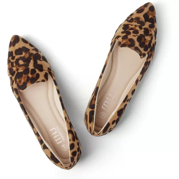 MUSSHOE Flats Shoes Women Dressy Pointed Toe Slip on Microfiber Comfortable Women's Flats Ballet Flats for Women