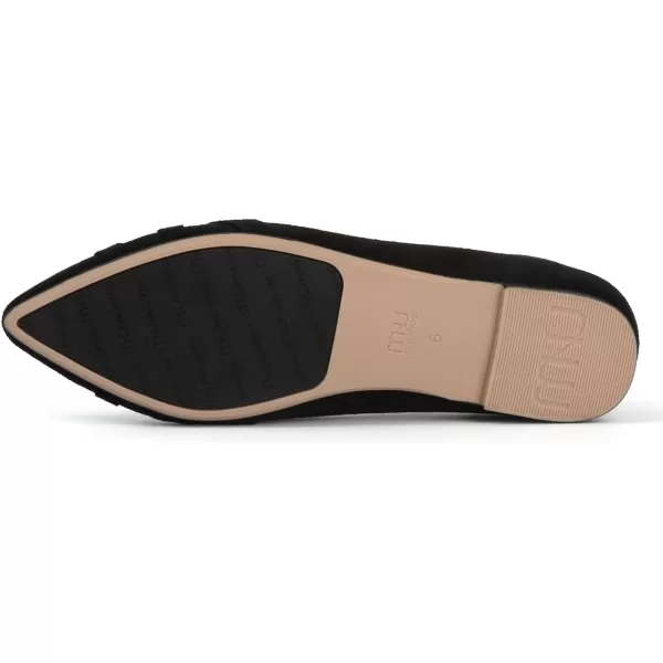 MUSSHOE Flats Shoes Women Dressy Pointed Toe Slip on Microfiber Comfortable Women's Flats Ballet Flats for Women