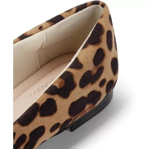 MUSSHOE Flats Shoes Women Dressy Pointed Toe Slip on Microfiber Comfortable Women's Flats Ballet Flats for Women