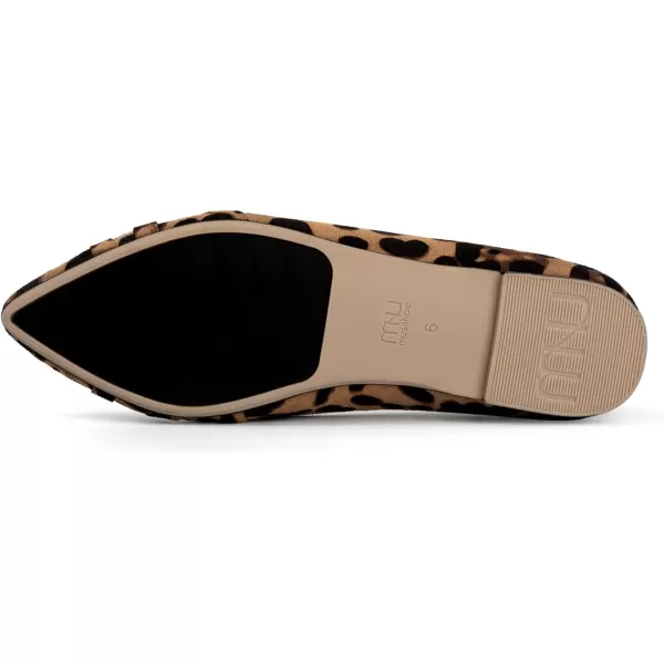 MUSSHOE Flats Shoes Women Dressy Pointed Toe Slip on Microfiber Comfortable Women's Flats Ballet Flats for Women