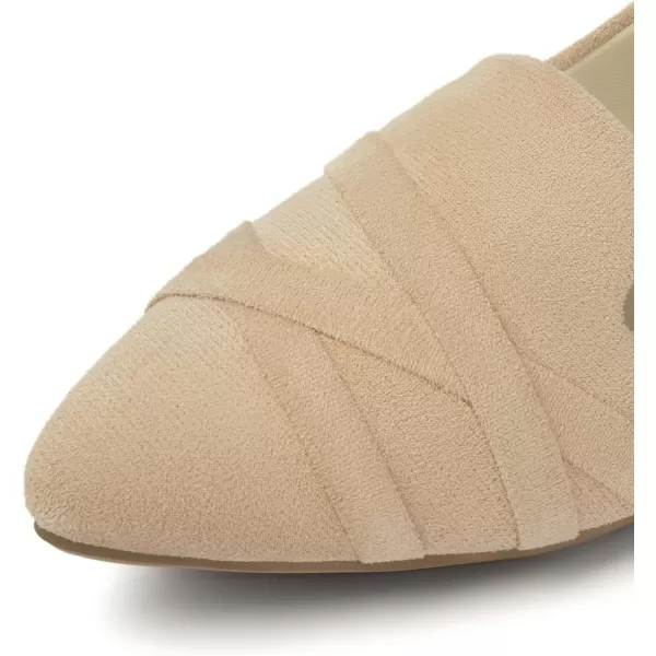 MUSSHOE Flats Shoes Women Dressy Pointed Toe Slip on Microfiber Comfortable Women's Flats Ballet Flats for Women