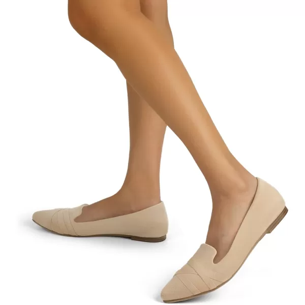 MUSSHOE Flats Shoes Women Dressy Pointed Toe Slip on Microfiber Comfortable Women's Flats Ballet Flats for Women