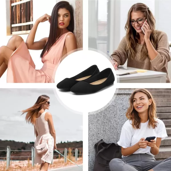 MUSSHOE Flats Shoes Women Pointed Toe Basic Womens Flats