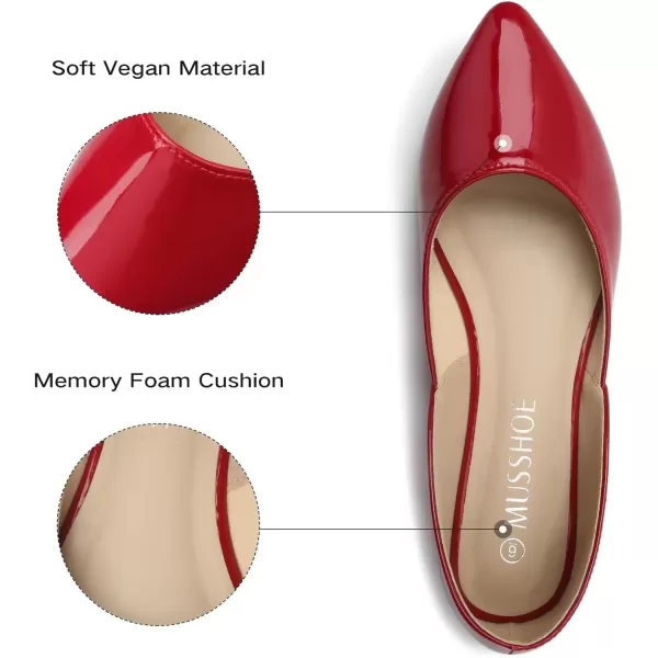 MUSSHOE Flats Shoes Women Pointed Toe Flats for Women Elegant Women's Flats