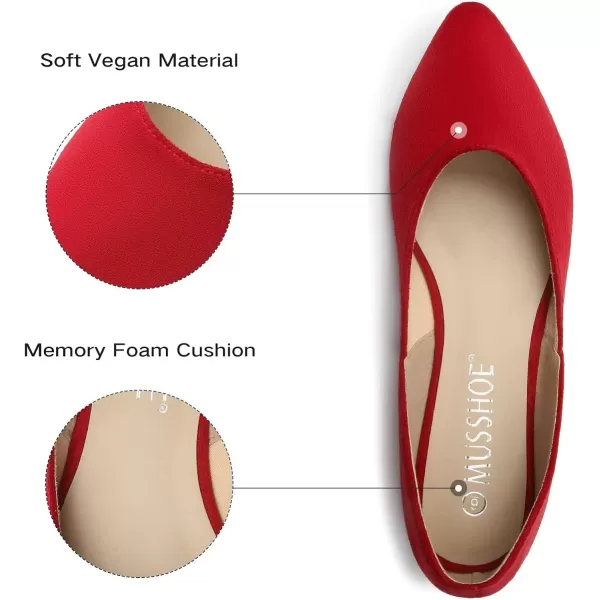 MUSSHOE Flats Shoes Women Pointed Toe Flats for Women Elegant Women's Flats
