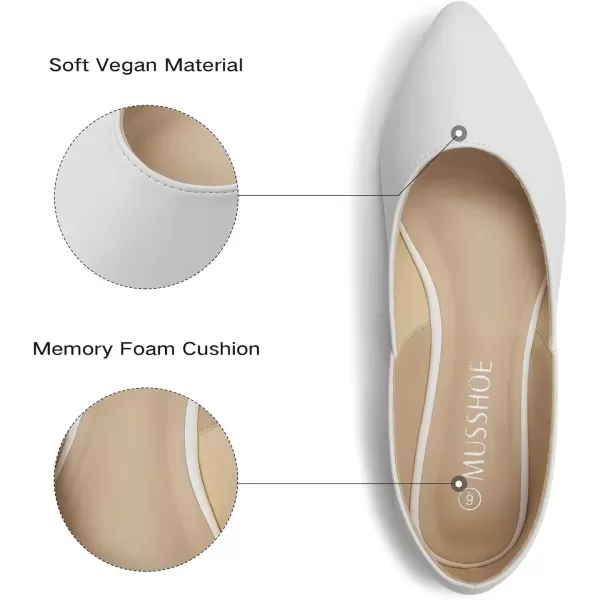 MUSSHOE Flats Shoes Women Pointed Toe Flats for Women Elegant Women's Flats