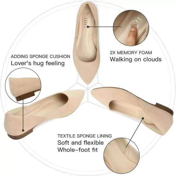 MUSSHOE Flats Shoes Women Pointed Toe Flats for Women Elegant Women's Flats