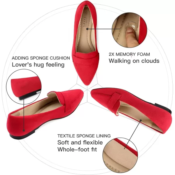 MUSSHOE Flats Shoes Women Pointed Toe Womens Flats Loafers