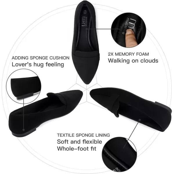 MUSSHOE Flats Shoes Women Pointed Toe Womens Flats Loafers