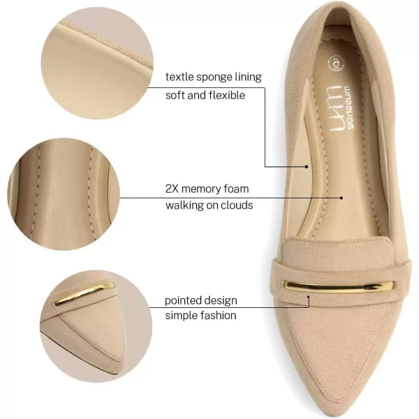 MUSSHOE Flats Shoes Women Pointed Toe Womens Flats Loafers