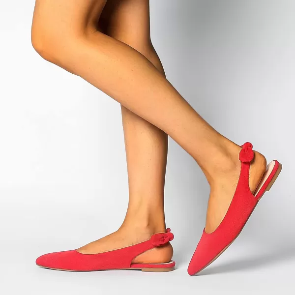 MUSSHOE Flats Shoes Women Slingback Pointed Toe Comfort Womens Flats with Bow