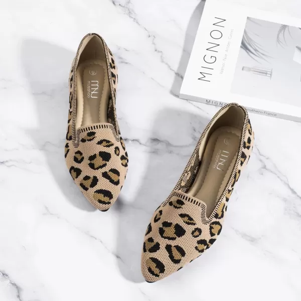 MUSSHOE Flats Shoes for Women Slip on Ballet Flats Dress Shoes Knit Flats Pointed Toe Flat Shoes for Women Comfortable Dressy Women Shoes