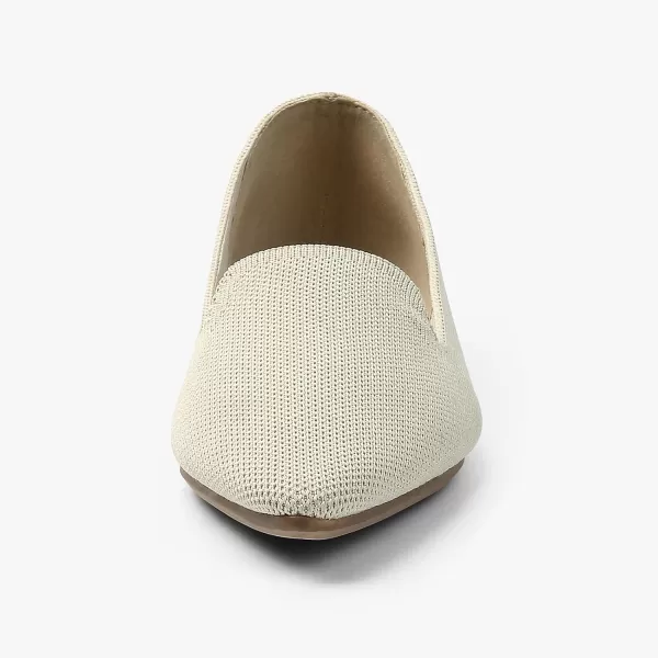 MUSSHOE Flats Shoes for Women Slip on Ballet Flats Dress Shoes Knit Flats Pointed Toe Flat Shoes for Women Comfortable Dressy Women Shoes
