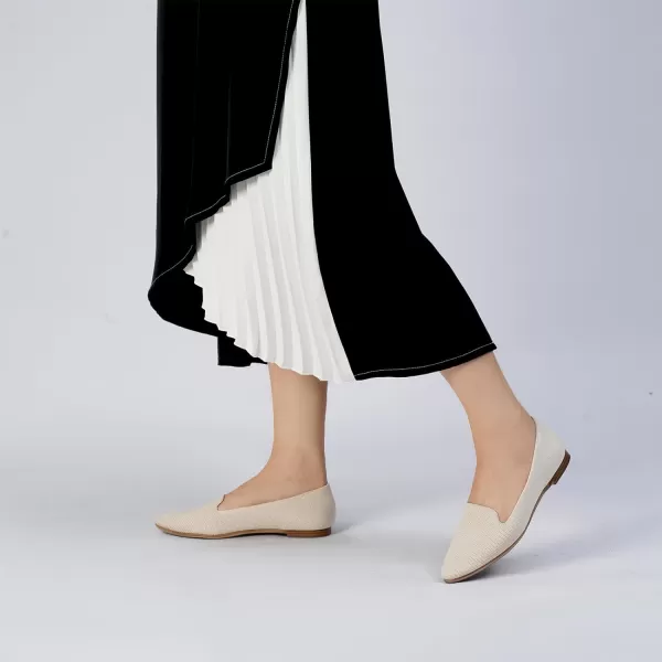 MUSSHOE Flats Shoes for Women Slip on Ballet Flats Dress Shoes Knit Flats Pointed Toe Flat Shoes for Women Comfortable Dressy Women Shoes