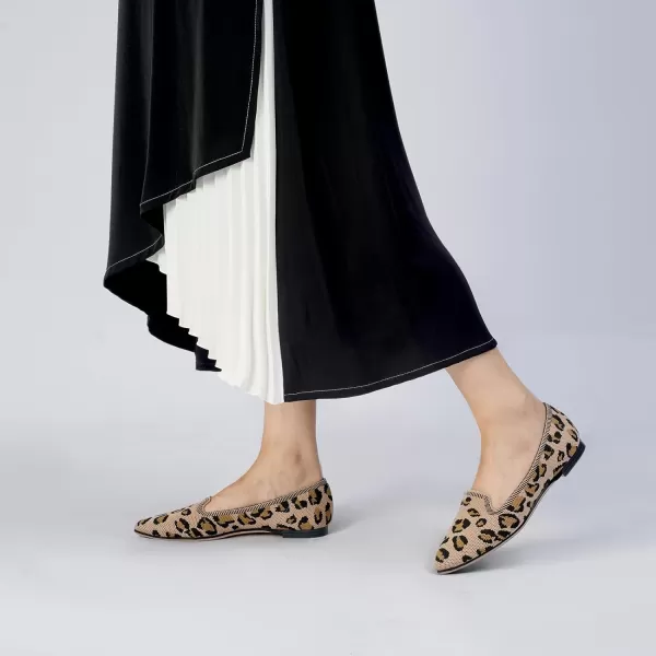 MUSSHOE Flats Shoes for Women Slip on Ballet Flats Dress Shoes Knit Flats Pointed Toe Flat Shoes for Women Comfortable Dressy Women Shoes